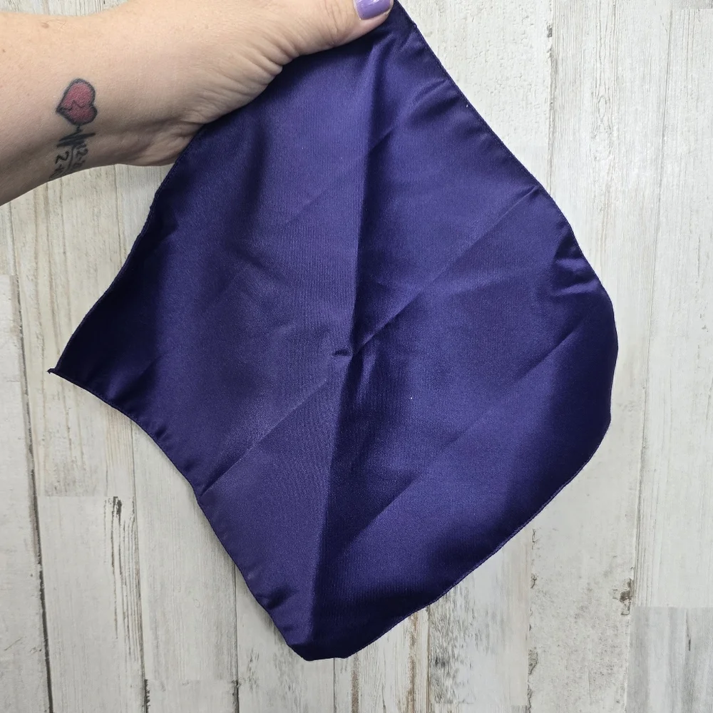 Fortino Landi Large Purple Tuxedo Suit Vest Tie Handkerchief Wedding Church Prom